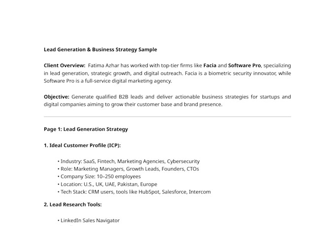 do b2b lead generation for you